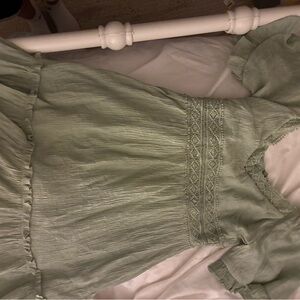 Altar'd State Sage Green Mini Dress